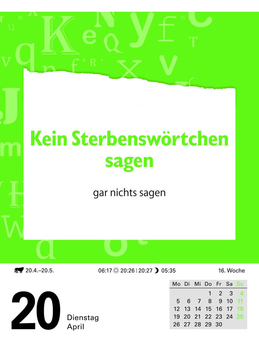 Auf diesem Bild sehen Sie das Produktbild 3 f�r TAGESABREI�KALENDER DAS SALZ IN DER (BUCHSTABEN-)SUPPE 2027