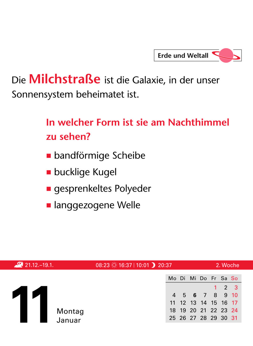 Auf diesem Bild sehen Sie das Produktbild 2 f�r KALENDER ALLGEMEINBILDUNG 2027