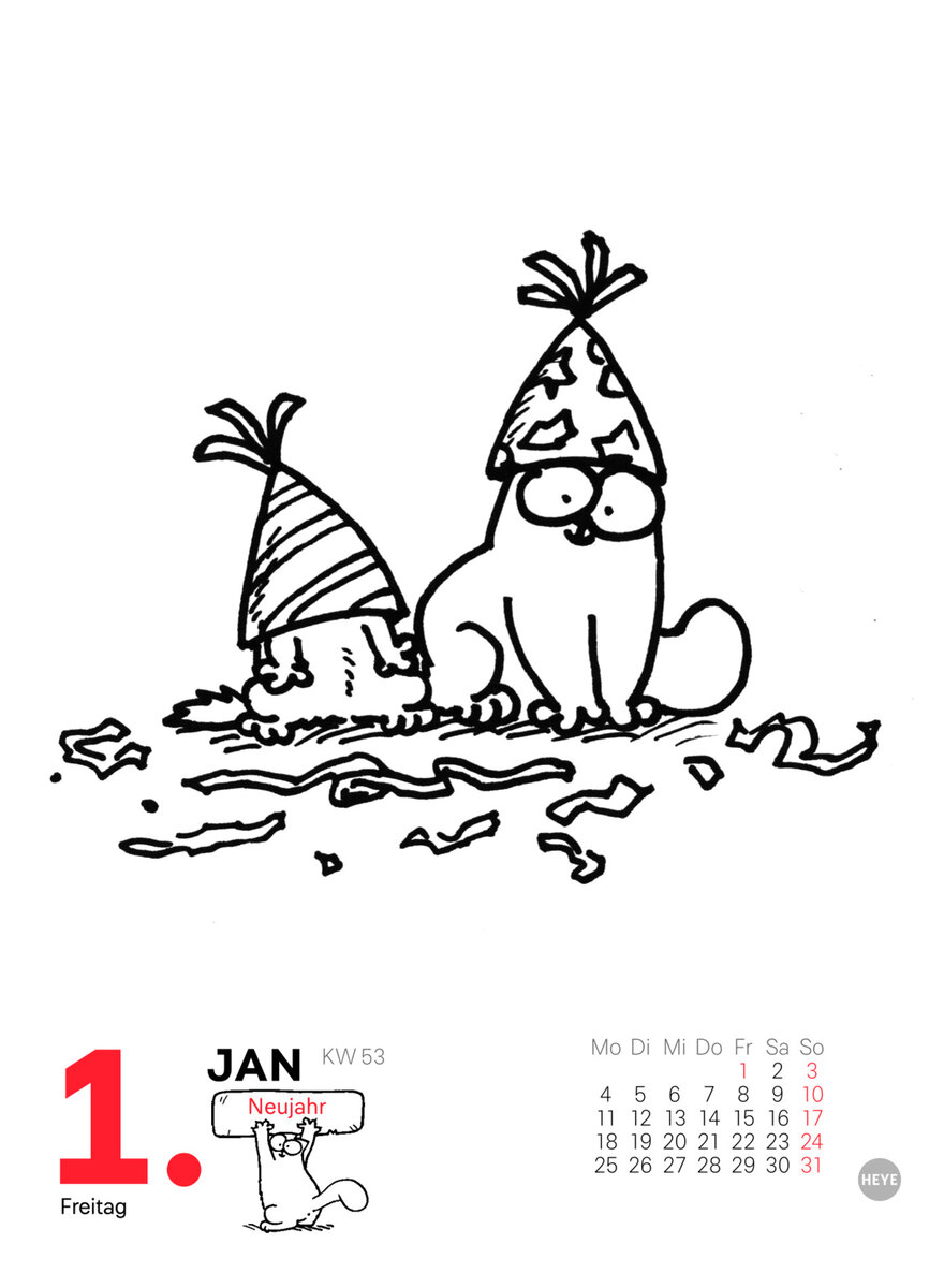 Auf diesem Bild sehen Sie das Produktbild 3 f�r KALENDER SIMONS KATZE 2027 -