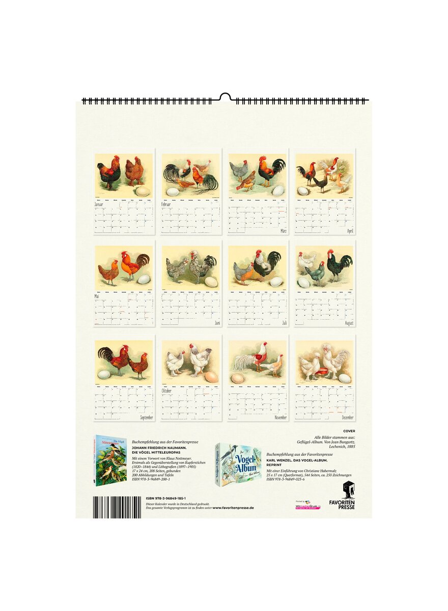 Auf diesem Bild sehen Sie das Produktbild 4 f�r WANDKALENDER H�HNER 2027 -