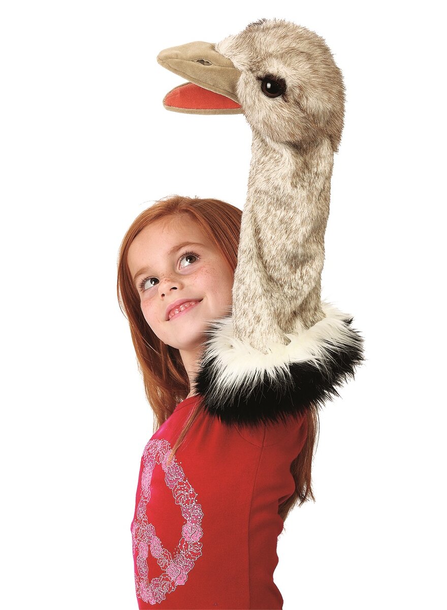 Auf diesem Bild sehen Sie das Produktbild 2 fr HANDPUPPE VOGEL STRAU