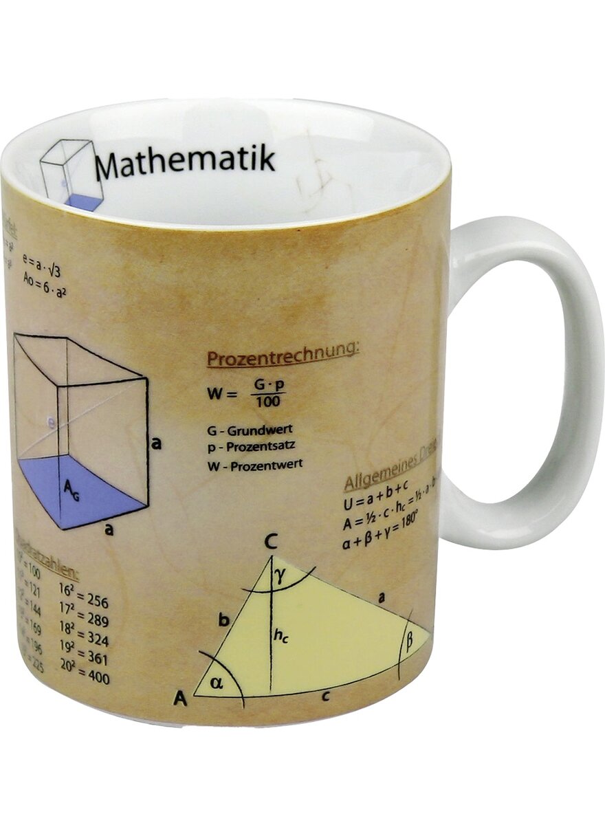 Auf diesem Bild sehen Sie das Produktbild 1 fr PORZELLAN-BECHER MATHEMATIK