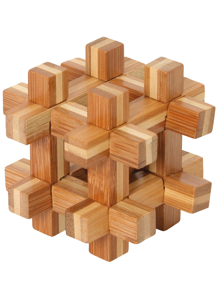 Auf diesem Bild sehen Sie das Produktbild 1 fr BAMBUS-PUZZLE: KUGEL IM KFIG