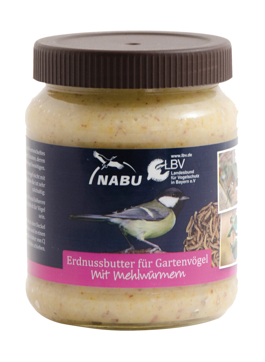 ERDNUSSBUTTER MIT MEHLWRMERN FR GARTENVGEL