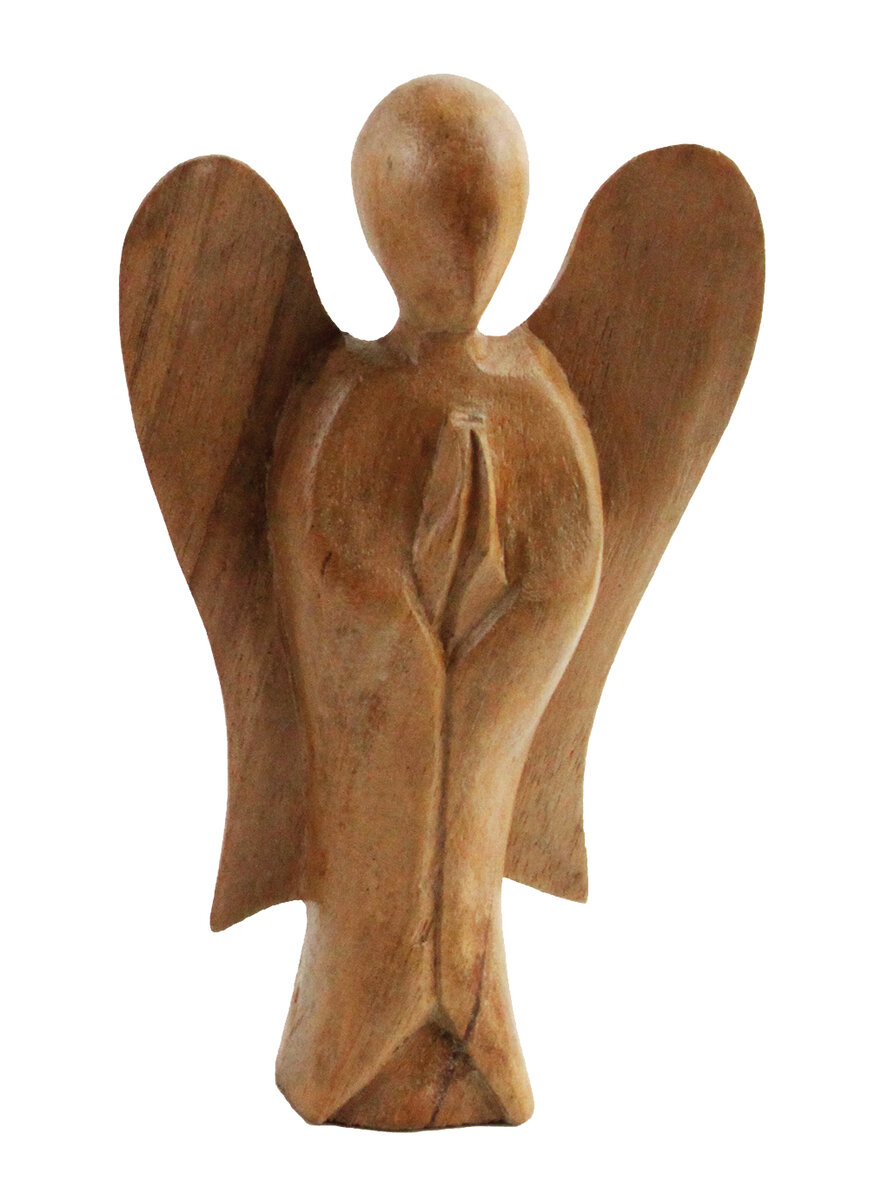 ENGEL-FIGUR AUS SUAR-HOLZ