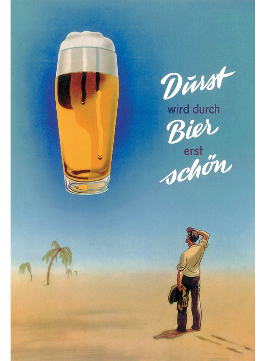 BLECHSCHILD DURST WIRD DURCH BIER ERST SCHN