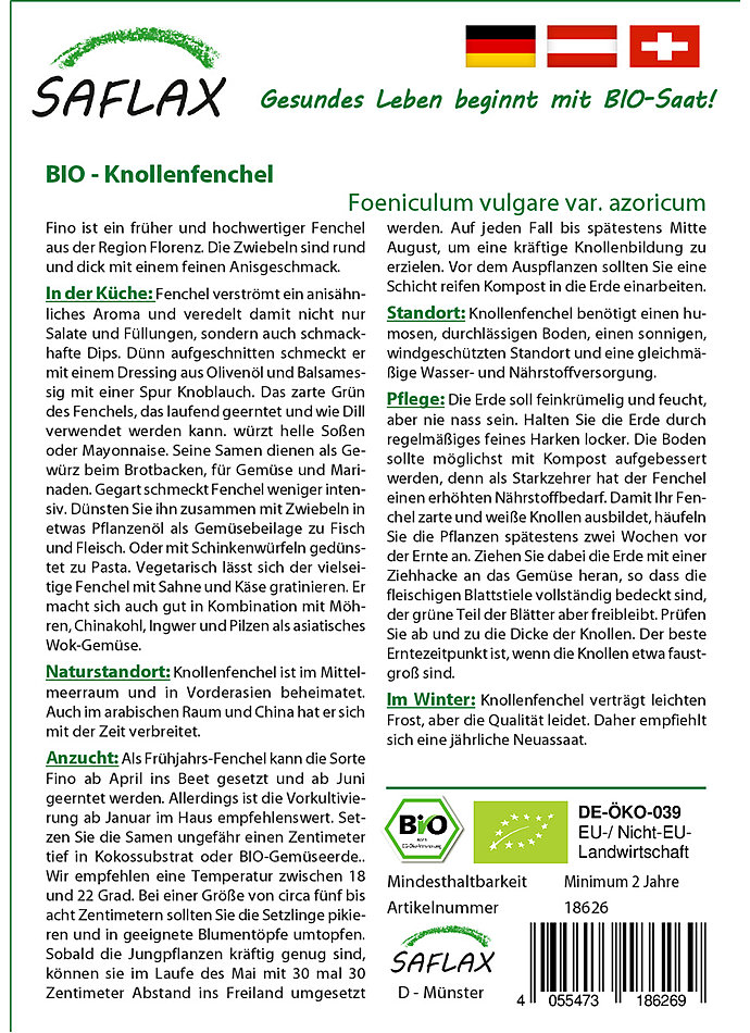 Auf diesem Bild sehen Sie das Produktbild 2 fr KNOLLENFENCHEL ZEFA FINO