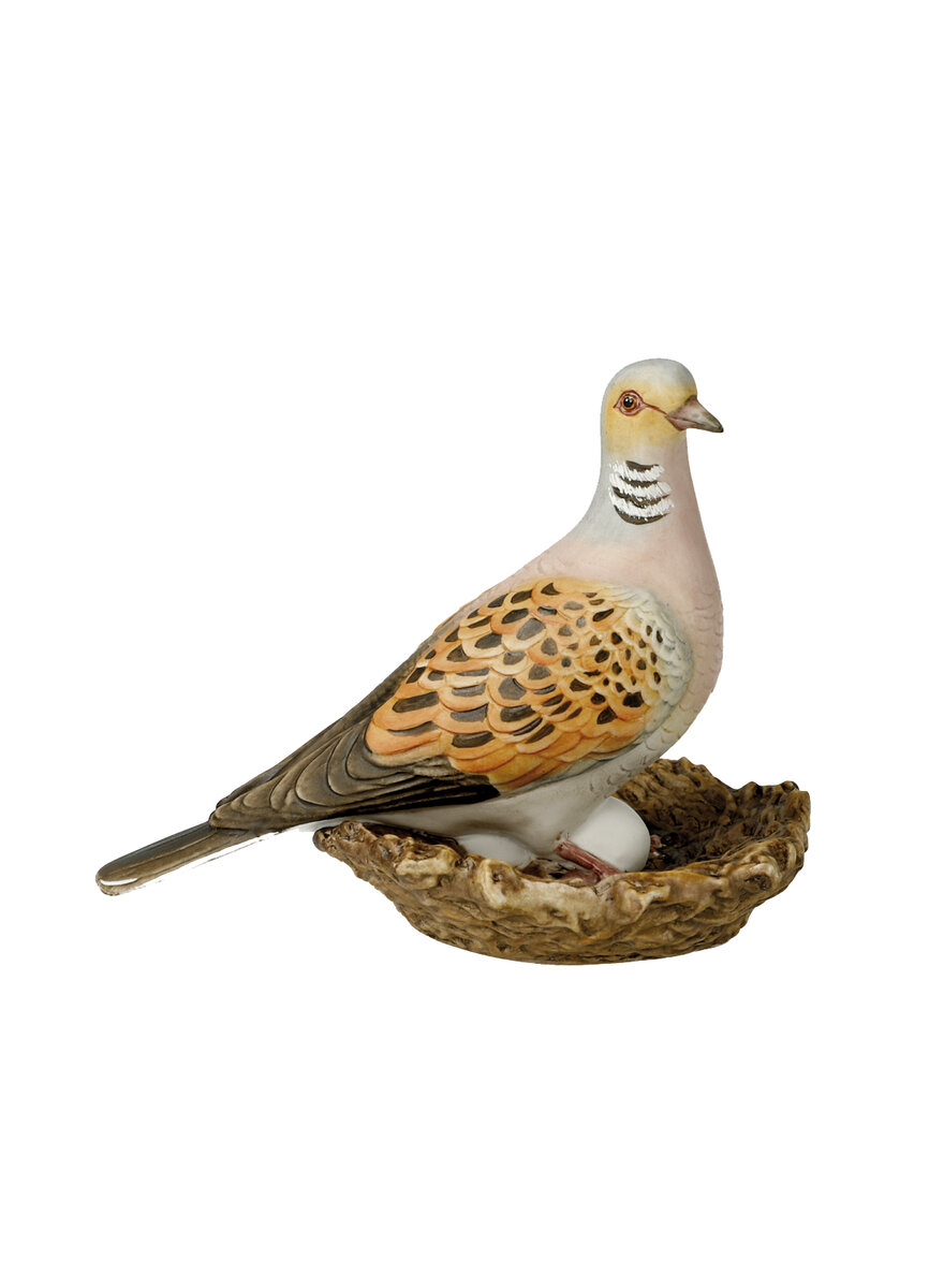 Auf diesem Bild sehen Sie das Produktbild 1 f�r PORZELLAN-SKULPTUR TURTELTAUBE - VOGEL DES JAHRES 2020