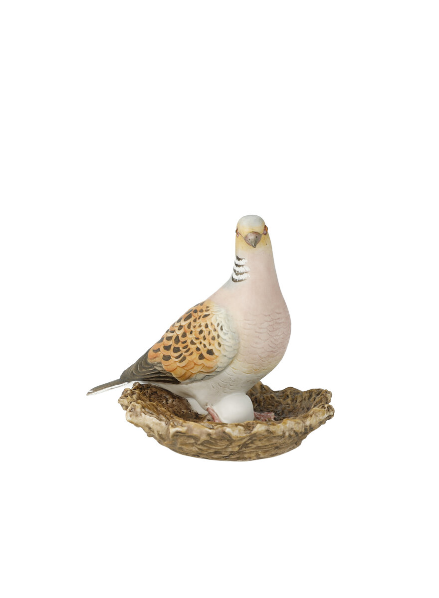Auf diesem Bild sehen Sie das Produktbild 2 f�r PORZELLAN-SKULPTUR TURTELTAUBE - VOGEL DES JAHRES 2020