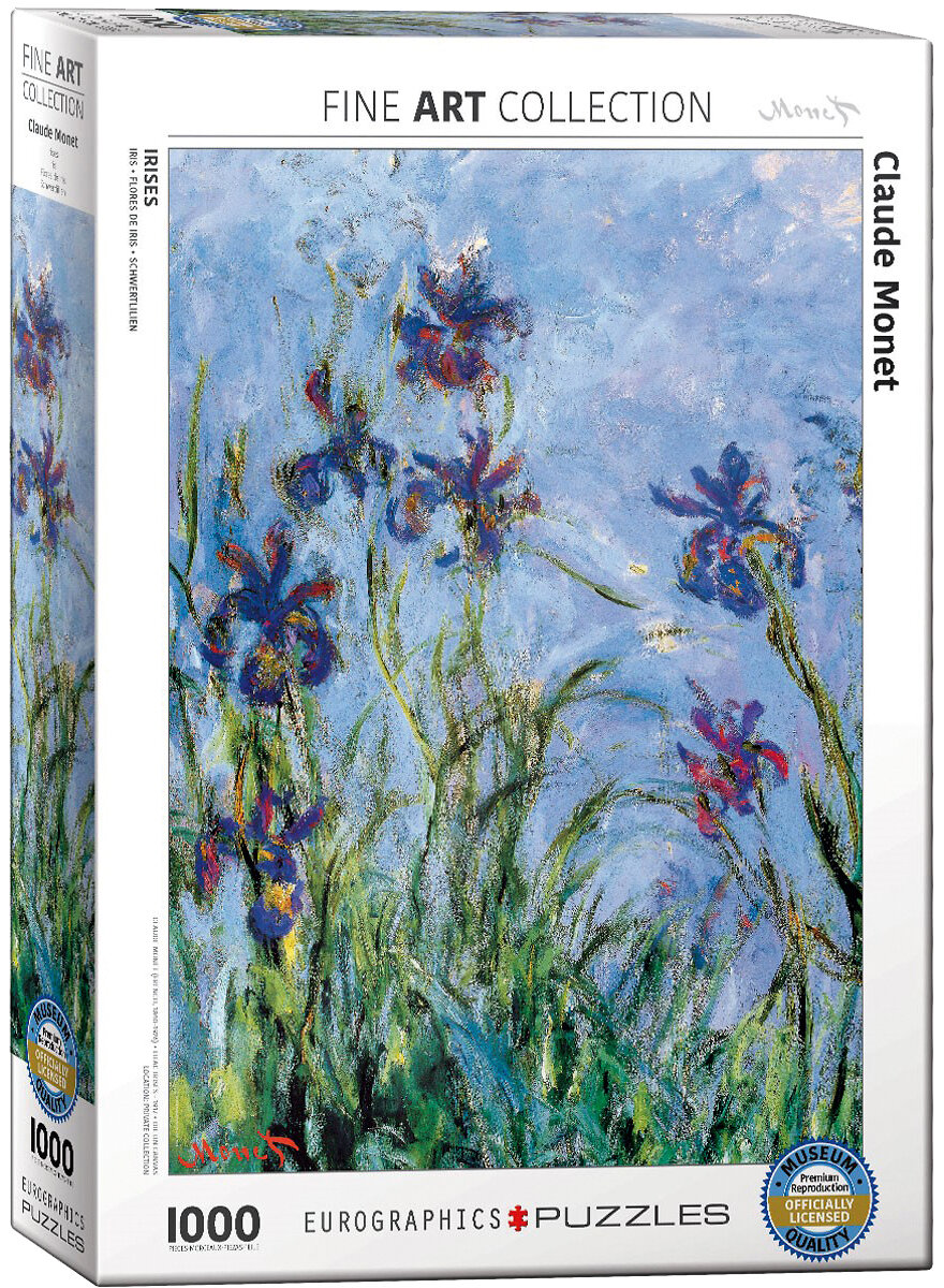 Auf diesem Bild sehen Sie das Produktbild 1 fr PUZZLE CLAUDE MONET: SCHWERT- LILIEN - 1000 TEILE