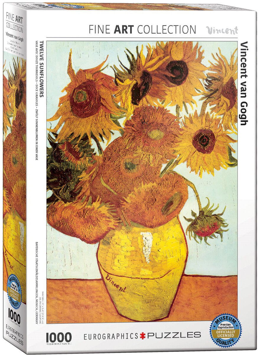 PUZZLE VINCENT VAN GOGH: ZWLF SONNENBLUMEN - 1000 TEILE