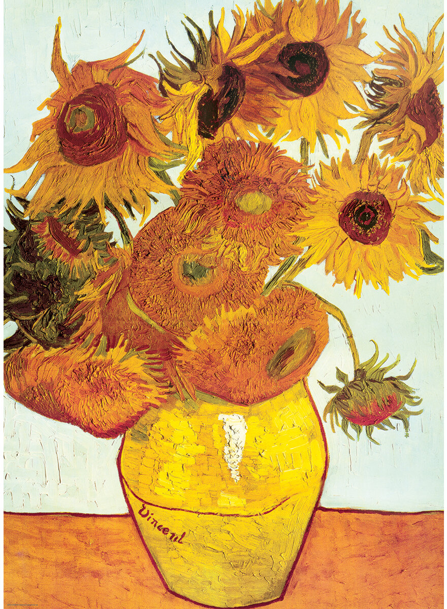 PUZZLE VINCENT VAN GOGH: ZWLF SONNENBLUMEN - 1000 TEILE Bild 2