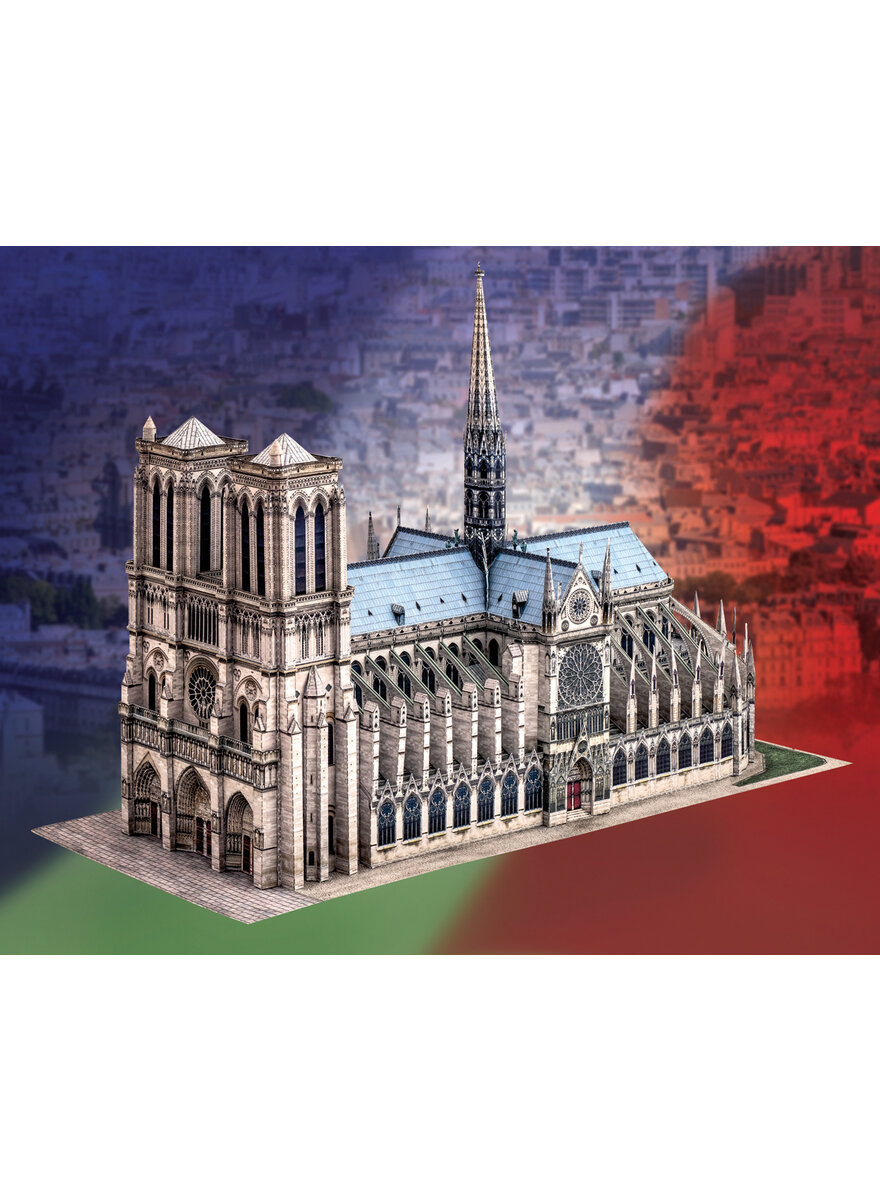 Auf diesem Bild sehen Sie das Produktbild 1 fr NOTRE-DAME PARIS KARTONMODELLBAU-BOGEN