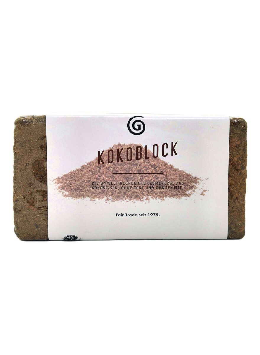 Auf diesem Bild sehen Sie das Produktbild 1 fr KOKOBLOCK - BLUMENERDE AUS KOKOSFASERN