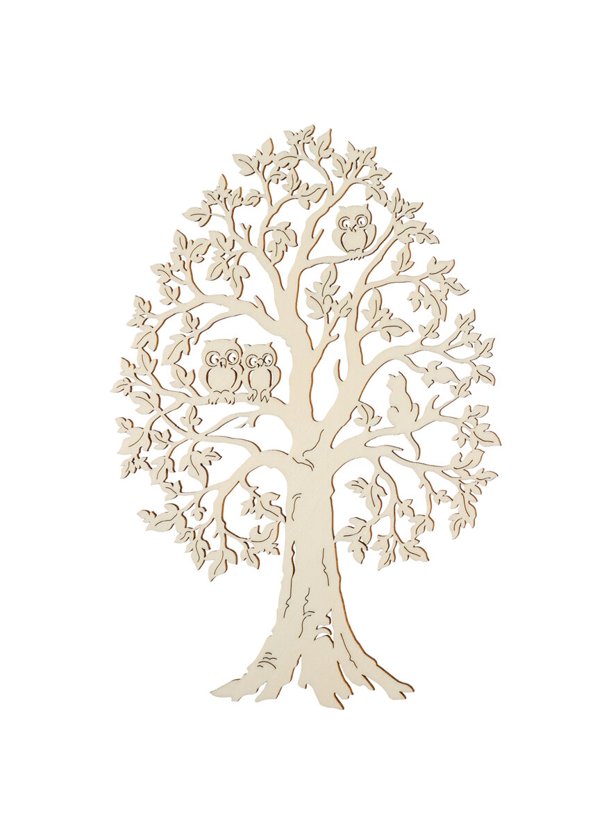 FENSTERBILD BAUM MIT EULEN