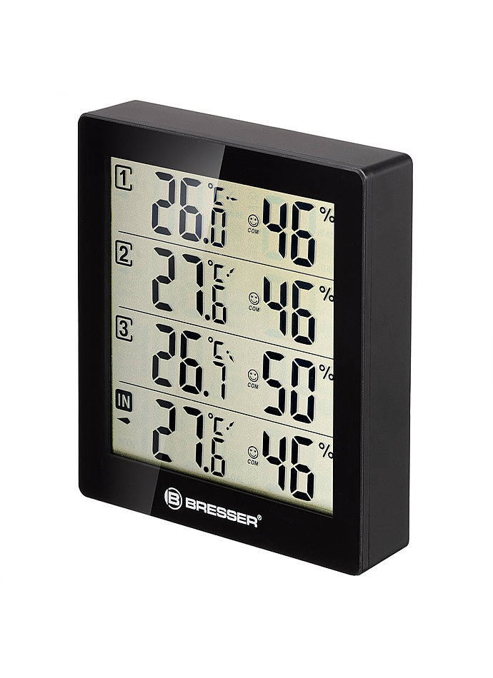 Auf diesem Bild sehen Sie das Produktbild 2 fr THERMO-/HYGROMETER MIT 3 AUSSENSENSOREN