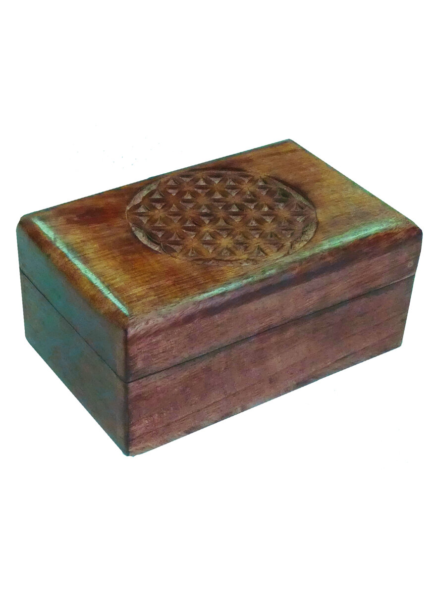 TRICKBOX AUS MANGOHOLZ 16 X 11 X 7 CM