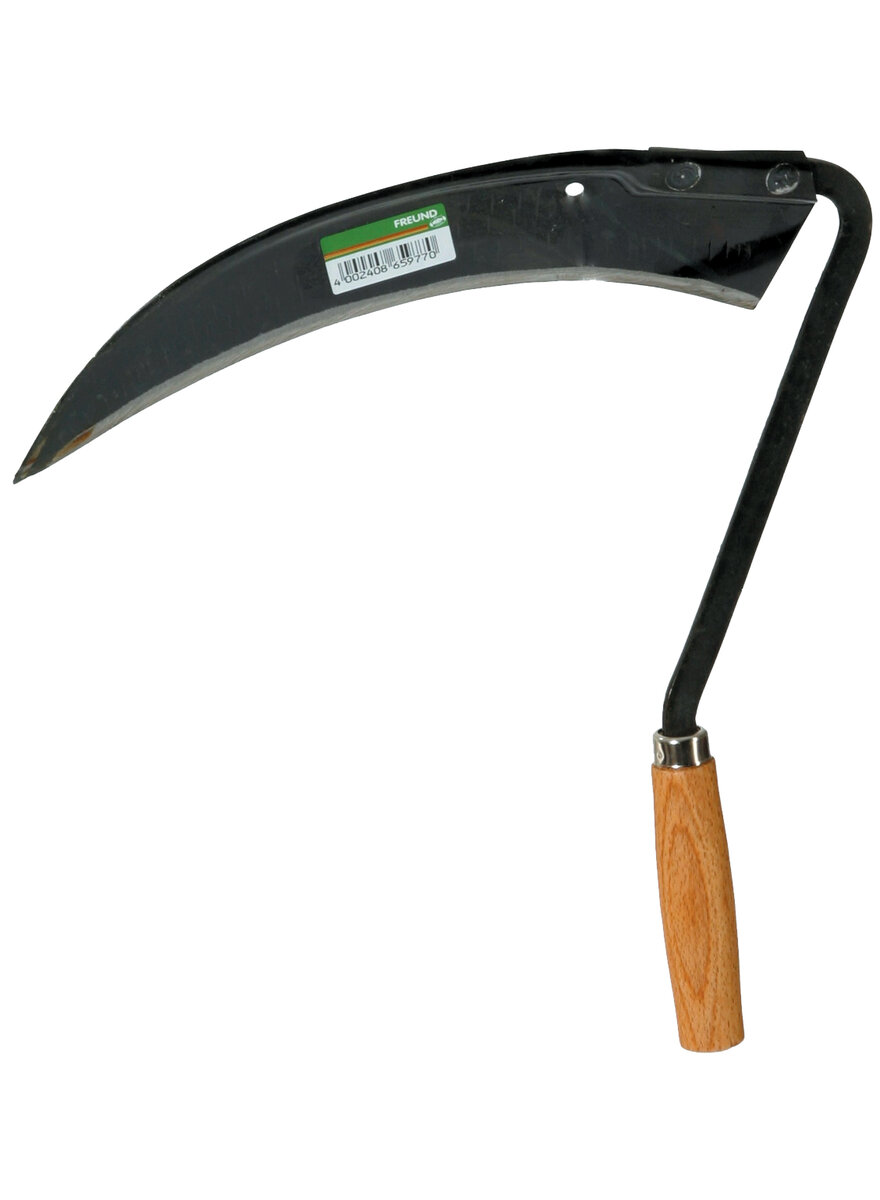 Auf diesem Bild sehen Sie das Produktbild 1 fr SENSENSICHEL MIT HOLZGRIFF