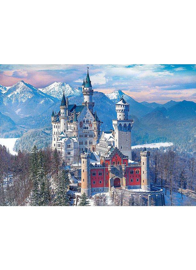 PUZZLE SCHLOSS NEUSCHWANSTEIN IM WINTER 1000 TEILE Bild 2