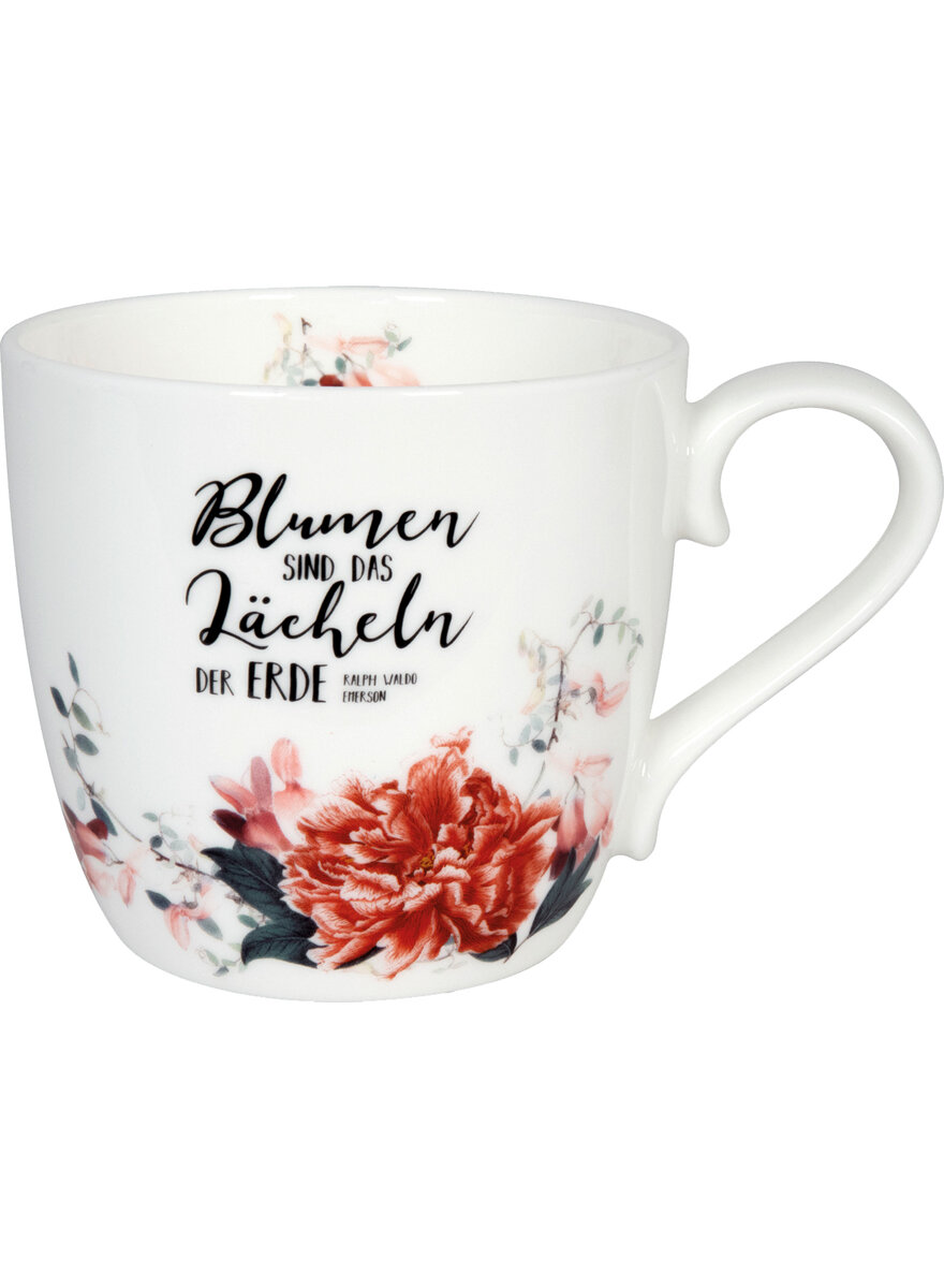 Auf diesem Bild sehen Sie das Produktbild 1 fr TASSE ROTE GARTENBLUMEN