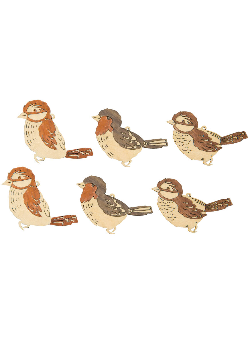BAUMSCHMUCK VGEL 6ER-SET