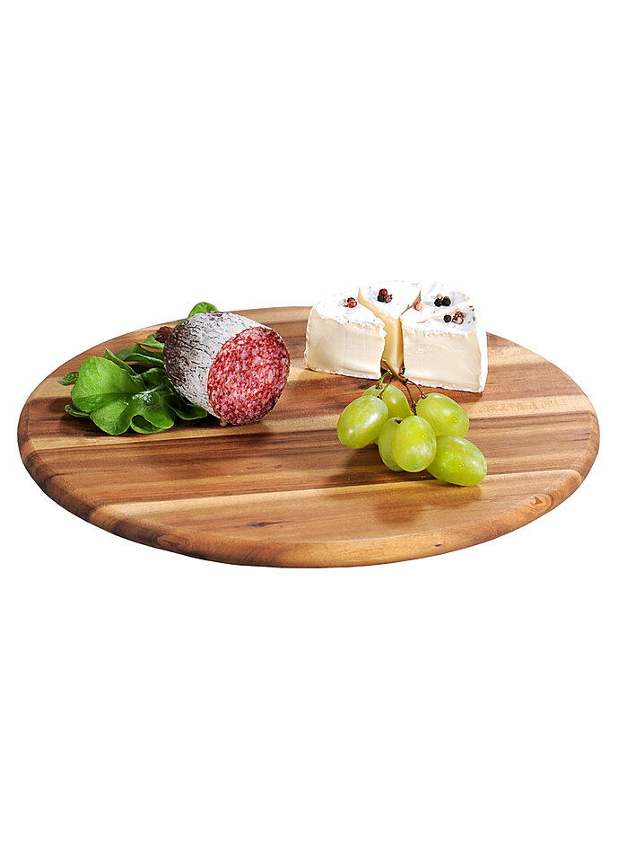 Auf diesem Bild sehen Sie das Produktbild 2 fr DREHBARE SERVIERPLATTE AUS AKAZIENHOLZ