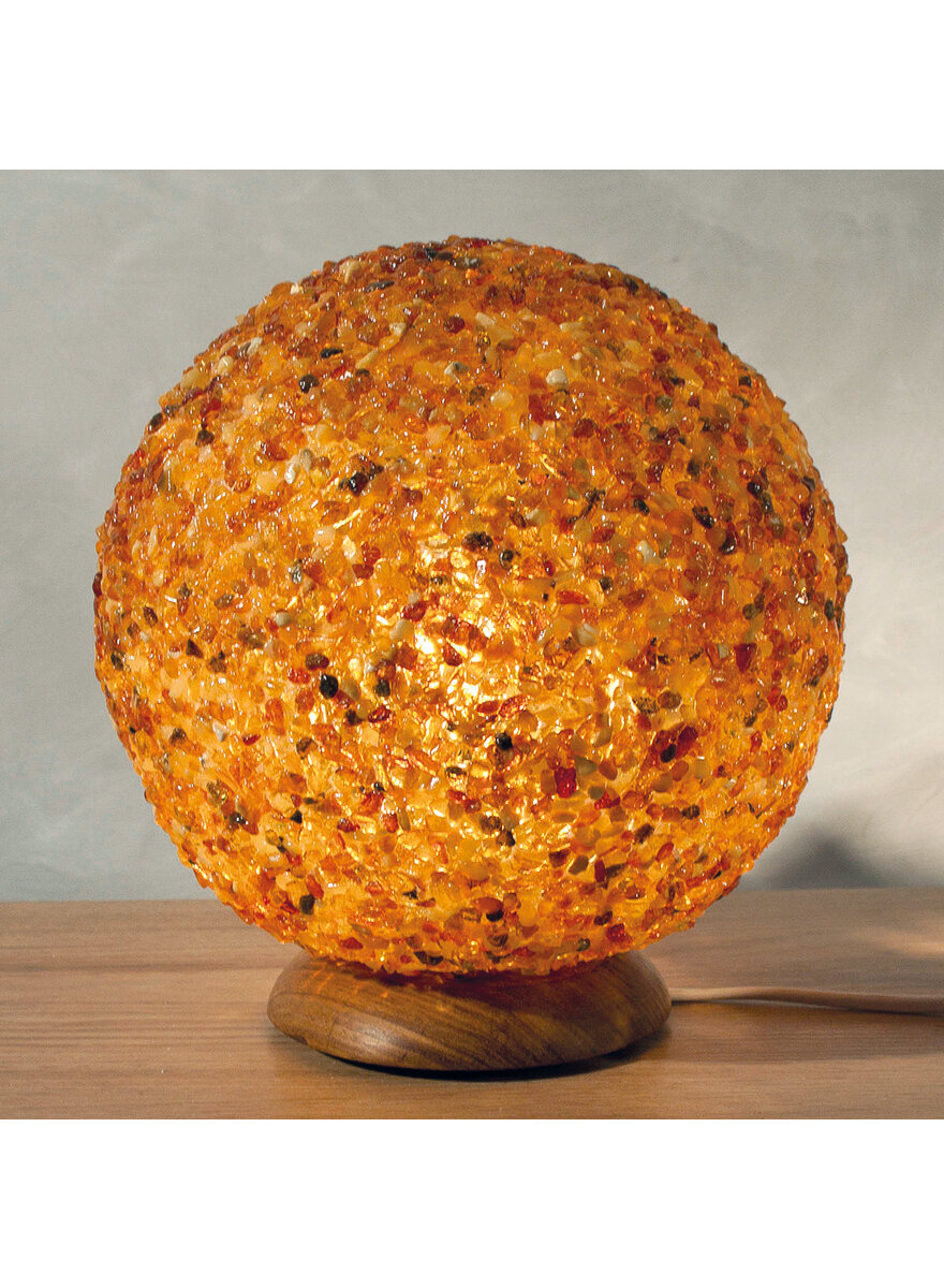 Auf diesem Bild sehen Sie das Produktbild 1 fr BERNSTEIN-KUGELLAMPE 20 CM