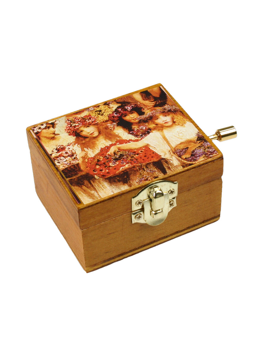 Auf diesem Bild sehen Sie das Produktbild 1 fr KURBELWERK-SPIELUHR VIVALDI FRHLING - IM HOLZKSTCHEN
