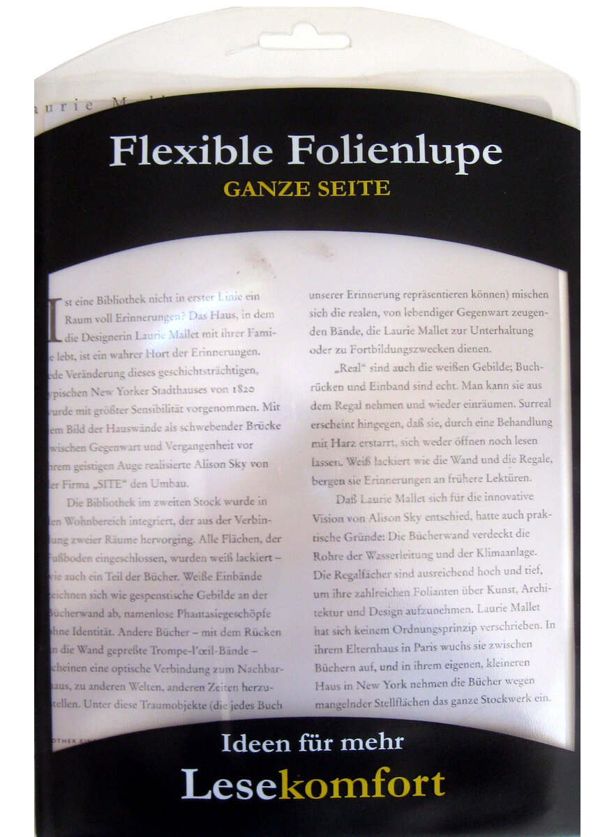 Auf diesem Bild sehen Sie das Produktbild 2 fr FOLIENLUPE FORMAT 27 X 19 CM MIT 3-FACHER VERGRERUNG