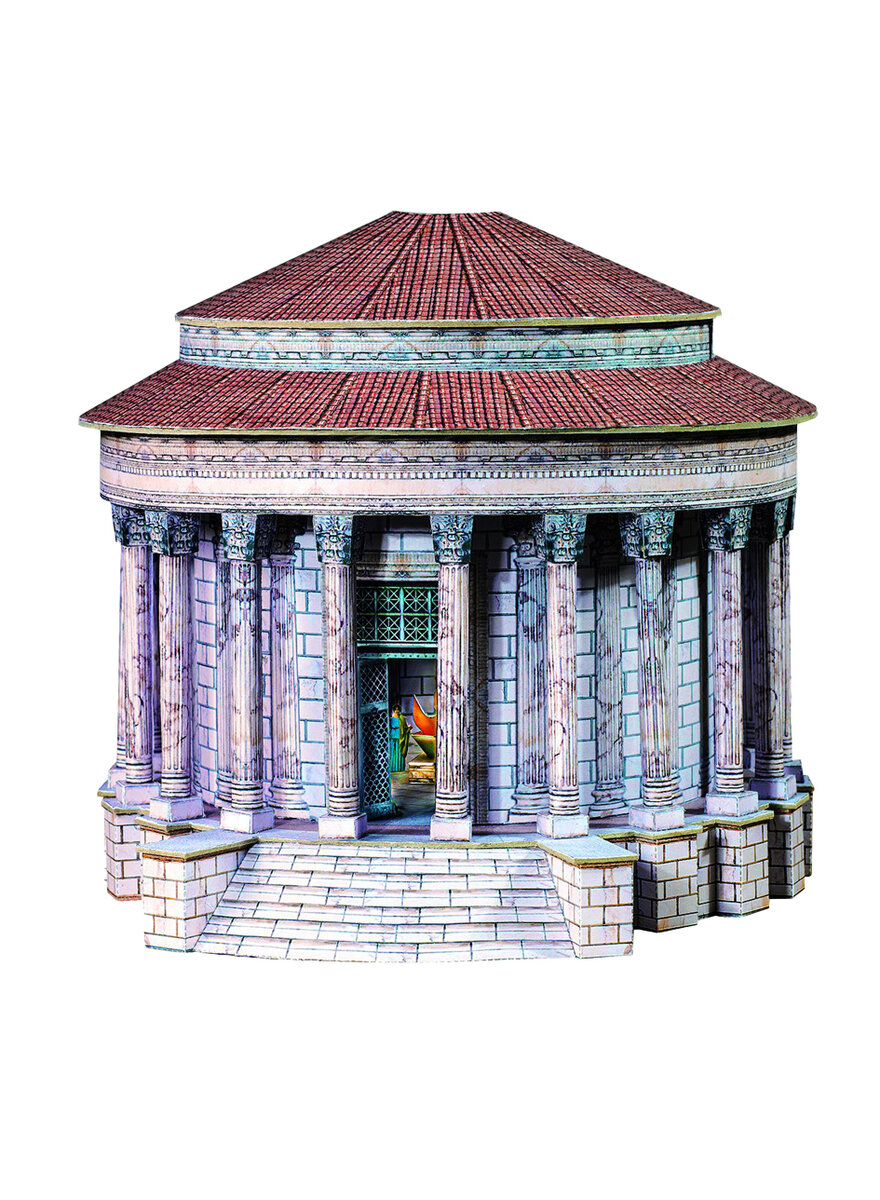 VESTA-TEMPEL ROM KARTONMODELLBAU-BOGEN Bild 2