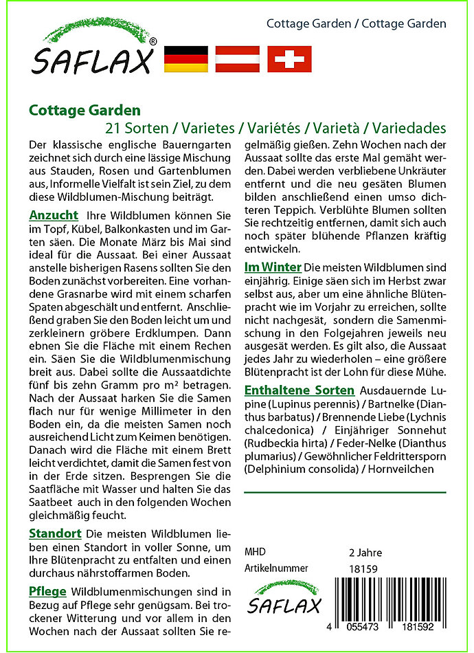 Auf diesem Bild sehen Sie das Produktbild 2 fr SAMEN COTTAGE GARDEN