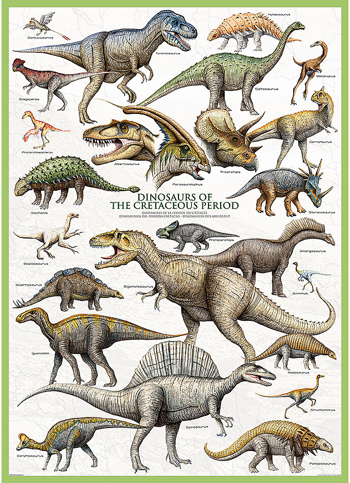 Auf diesem Bild sehen Sie das Produktbild 2 fr PUZZLE DINOSAURIER DER KREIDE- ZEIT 1000 TEILE