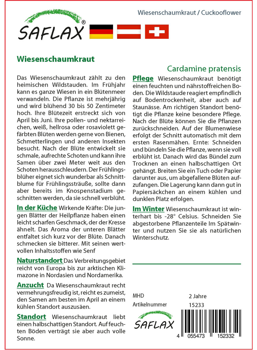 Auf diesem Bild sehen Sie das Produktbild 2 fr SAMEN WIESENSCHAUMKRAUT
