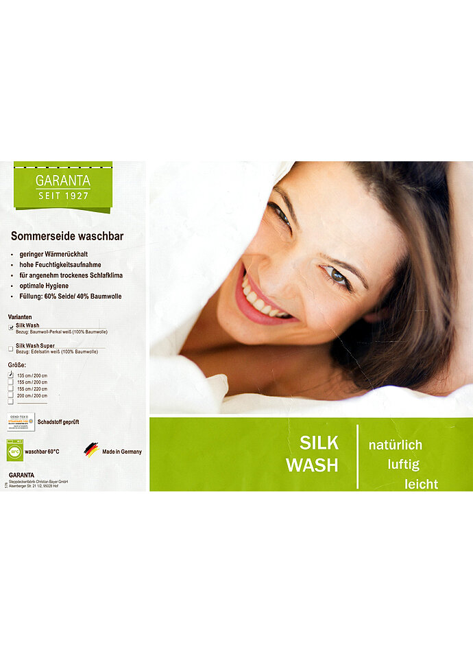 Auf diesem Bild sehen Sie das Produktbild 3 fr SEIDEN-SOMMER-STEPPBETT SILK WASH 135 X 200 CM