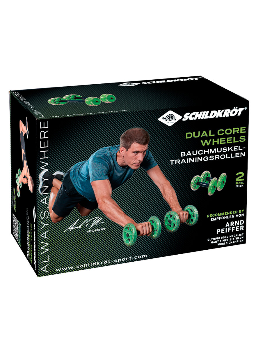 Auf diesem Bild sehen Sie das Produktbild 2 fr BAUCHMUSKEL-TRAININGSROLLEN DUAL CORE WHEELS