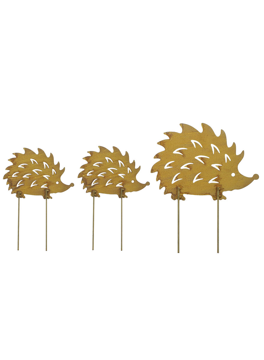 Auf diesem Bild sehen Sie das Produktbild 3 fr GARTENSTECKER IGEL 3ER-SET ROSTMETALL