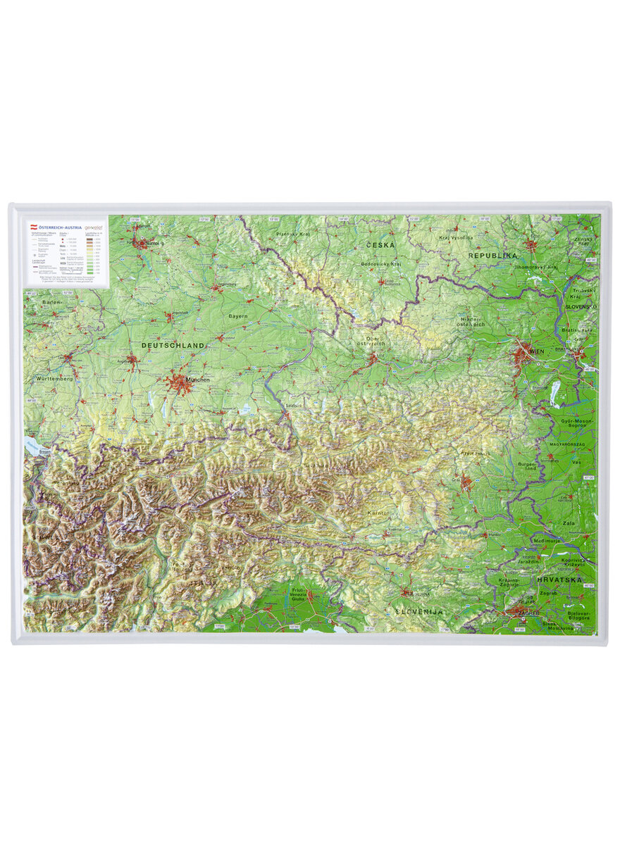 GEORELIEF-KARTE STERREICH