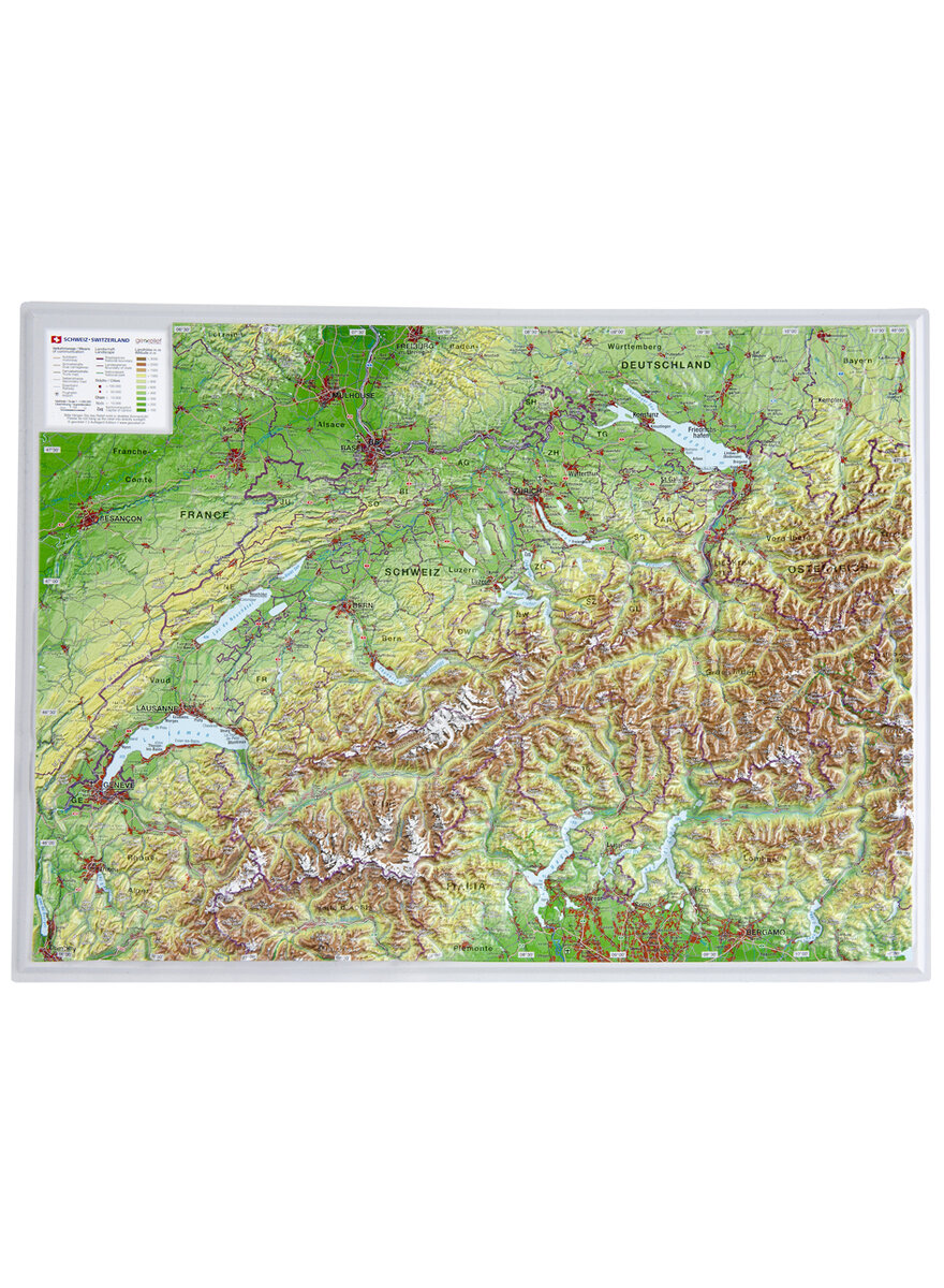 GEORELIEF-KARTE SCHWEIZ