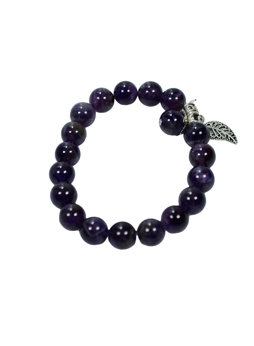 ARMBAND AMETHYST MIT BLTE