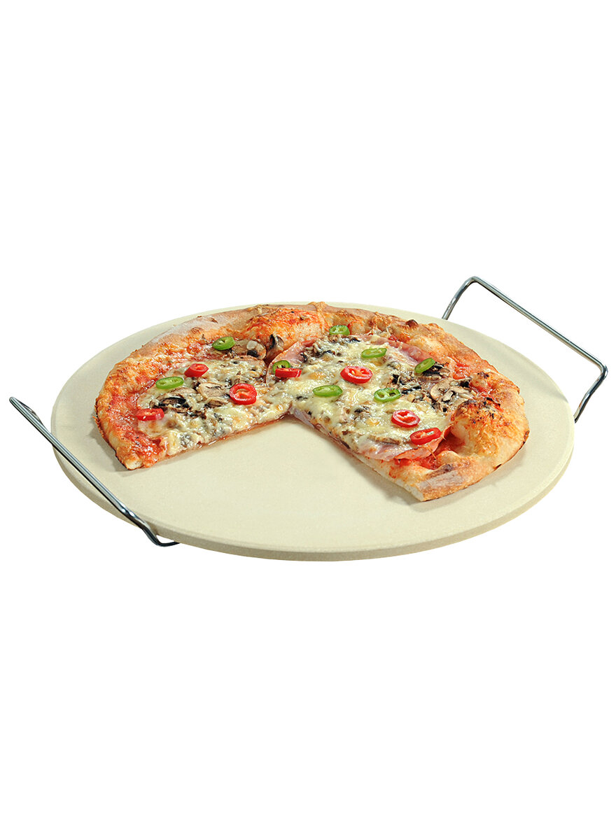 Auf diesem Bild sehen Sie das Produktbild 2 fr PIZZASTEIN MIT TRAGEGRIFF