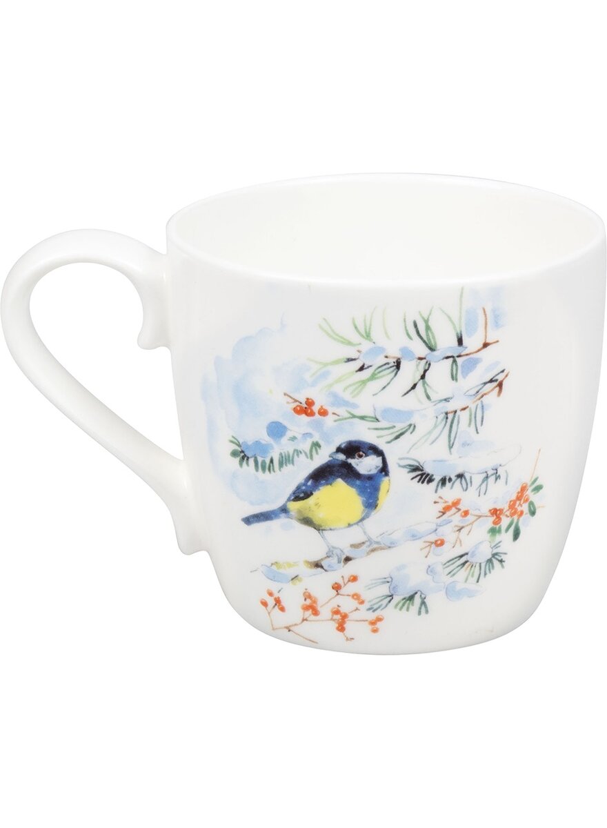 Auf diesem Bild sehen Sie das Produktbild 2 fr PORZELLANBECHER WINTERVOGEL