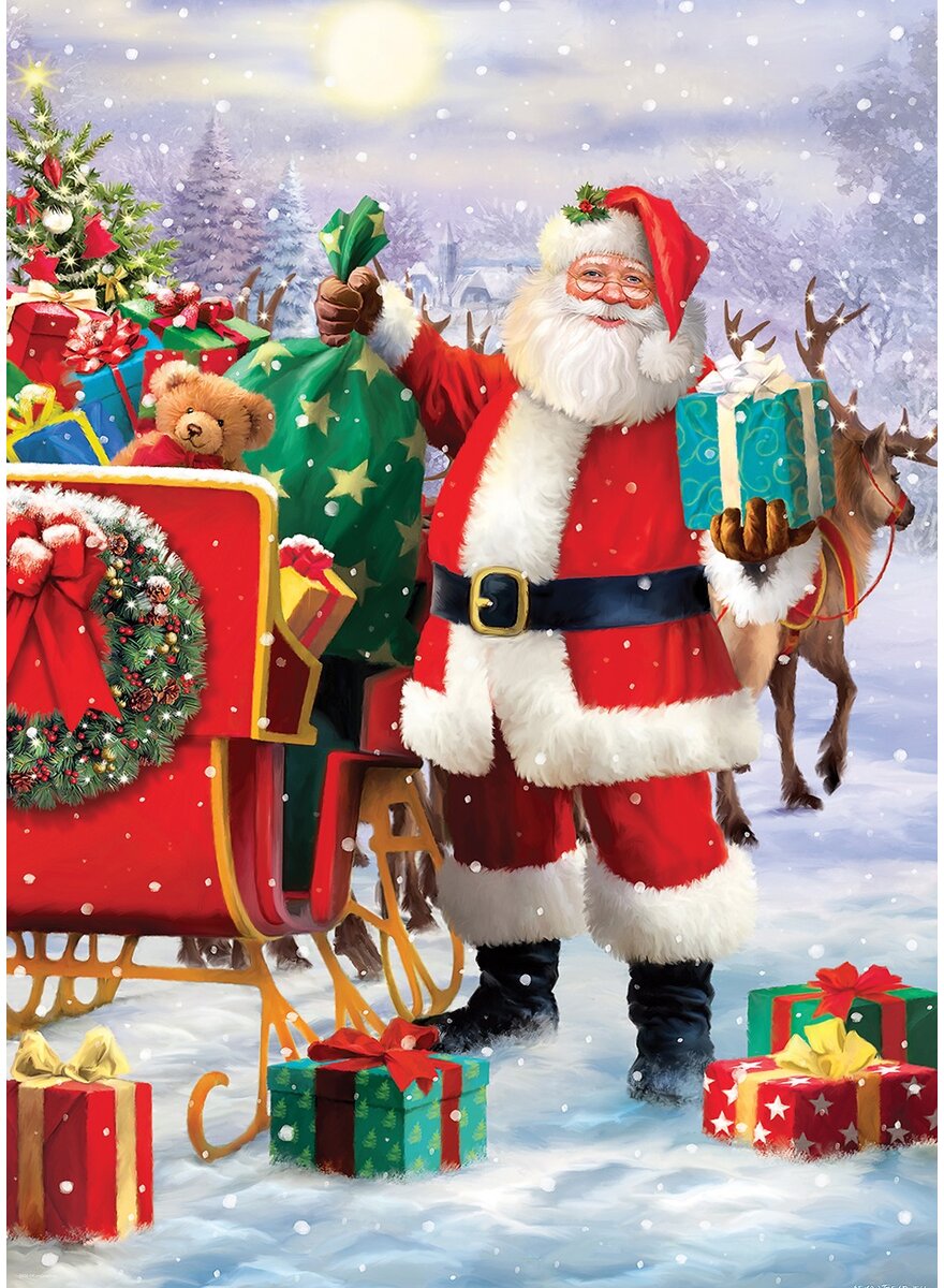 PUZZLE NIKOLAUS MIT SCHLITTEN Bild 2