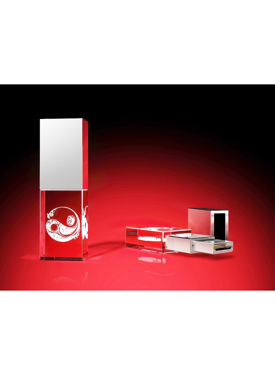 Auf diesem Bild sehen Sie das Produktbild 1 fr USB-STICK 64 GB YIN-YANG ORNAMENT LED WEI