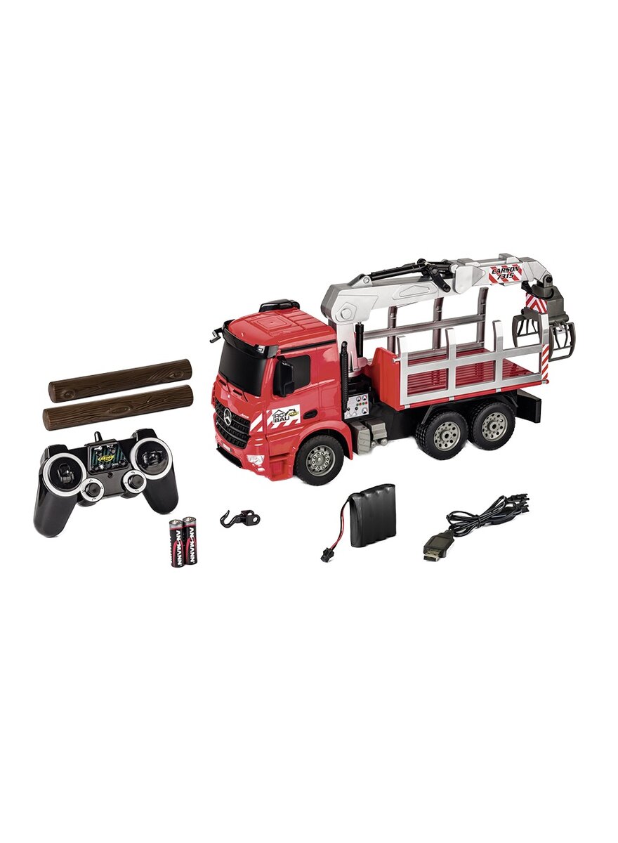 Auf diesem Bild sehen Sie das Produktbild 1 fr LKW MB AROCS HOLZTRANSPORTER 1:20 - FUNKFERNGESTEUERT