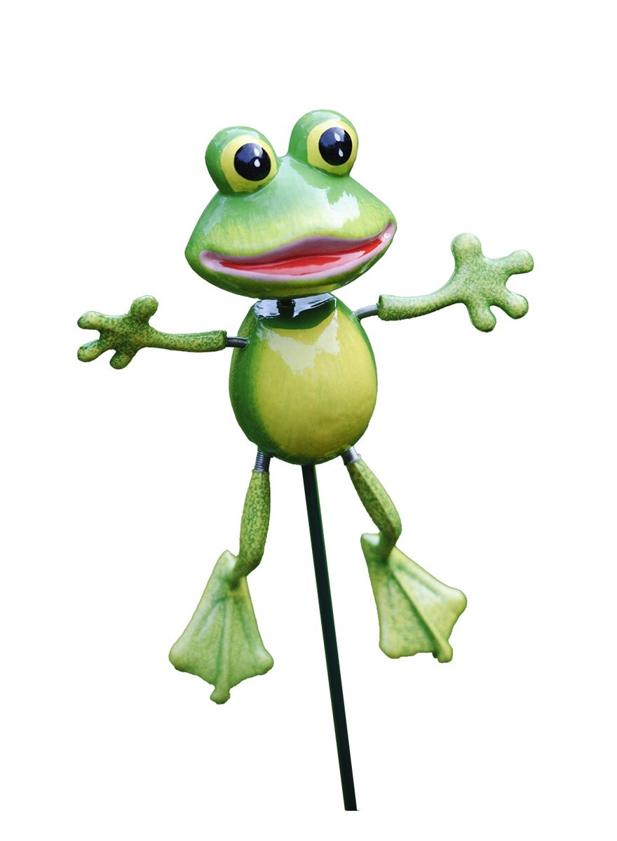 Auf diesem Bild sehen Sie das Produktbild 2 fr BLUMENKASTEN-STECKER SPRINGEN- DER FROSCH