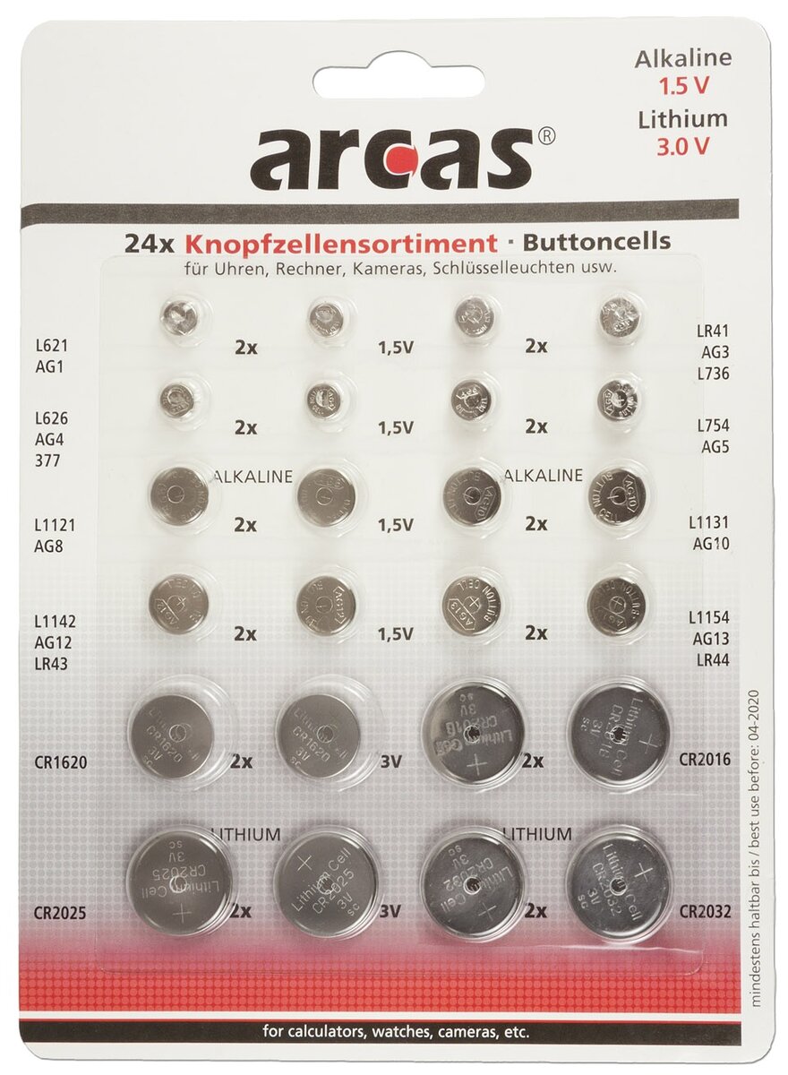 KNOPFZELLEN-SORTIMENT 24-TLG.