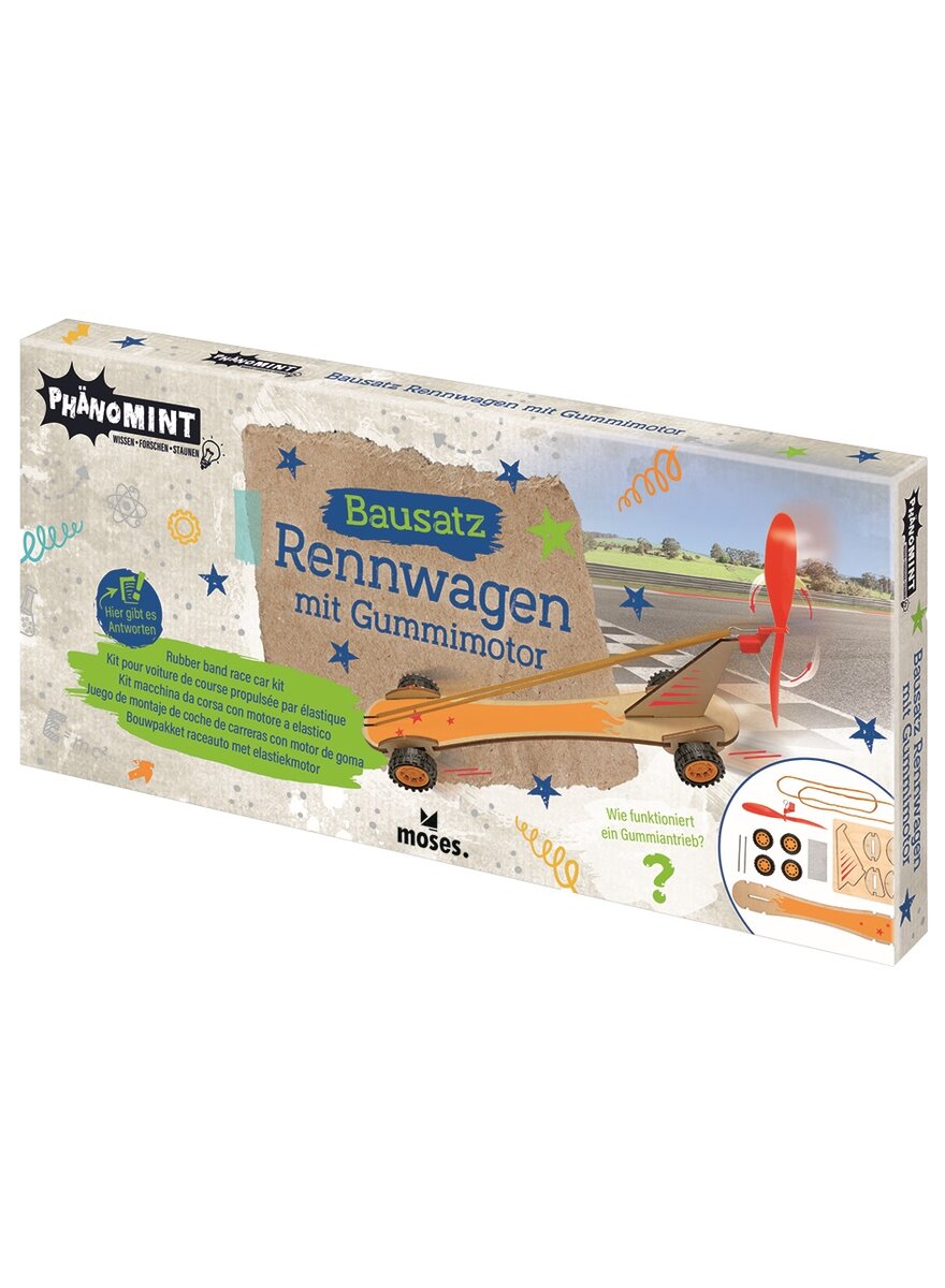 Auf diesem Bild sehen Sie das Produktbild 2 fr BAUSATZ RENNWAGEN MIT GUMMI- MOTOR