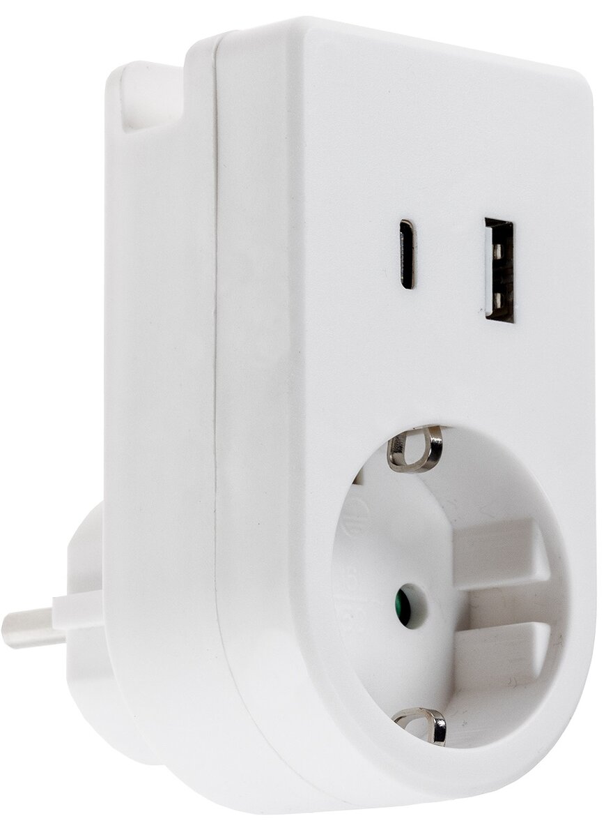 Auf diesem Bild sehen Sie das Produktbild 1 fr ZWISCHENSTECKER MIT USB DUO- LADEGERT