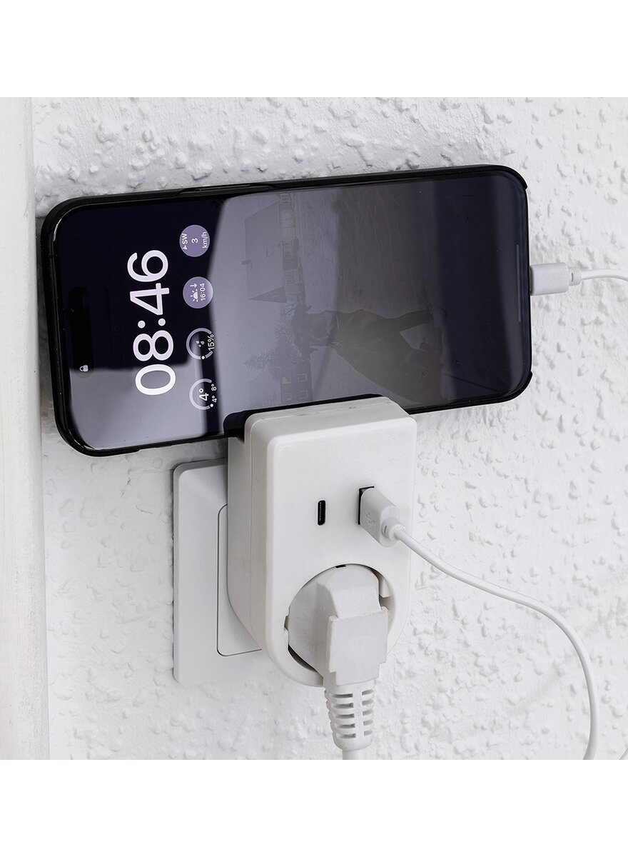Auf diesem Bild sehen Sie das Produktbild 2 fr ZWISCHENSTECKER MIT USB DUO- LADEGERT