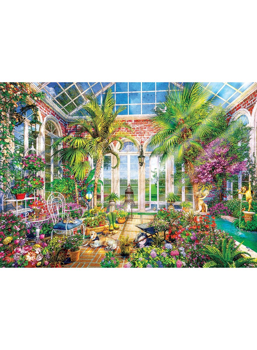 PUZZLE GEWCHSHAUSGARTEN 1000 TEILE Bild 2